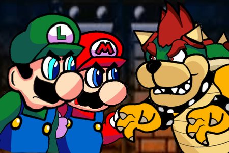 FNF Zanta But Mario, Luigi and Bowser Sing It