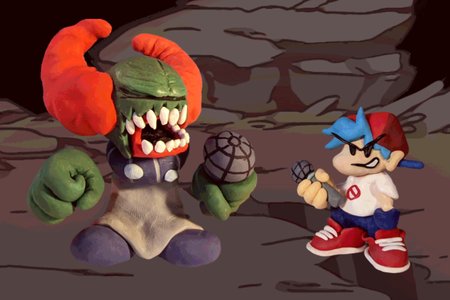 Friday Night Funkin' (FNF) vs Tricky BUT IT'S CLAY