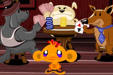 Monkey GO Happy: Stage 407 &mdash; Dogs Playing Poker & Corona Virus